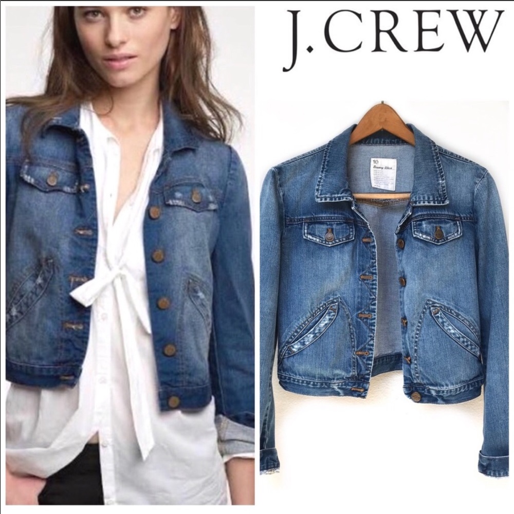 JCrew Bowery Wash Denim Jeans Jacket